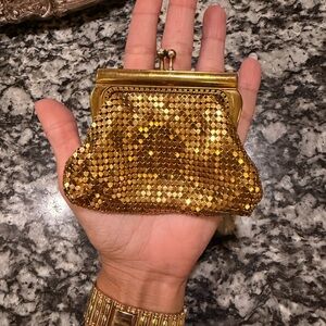 Gold Sequin Kiss-Lock Coin Purse